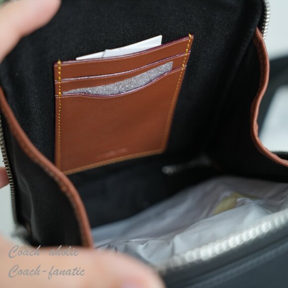 Coach CAJ44 Stanton Crossbody In Signature Denim Silver /Black - Picture 9 of 11